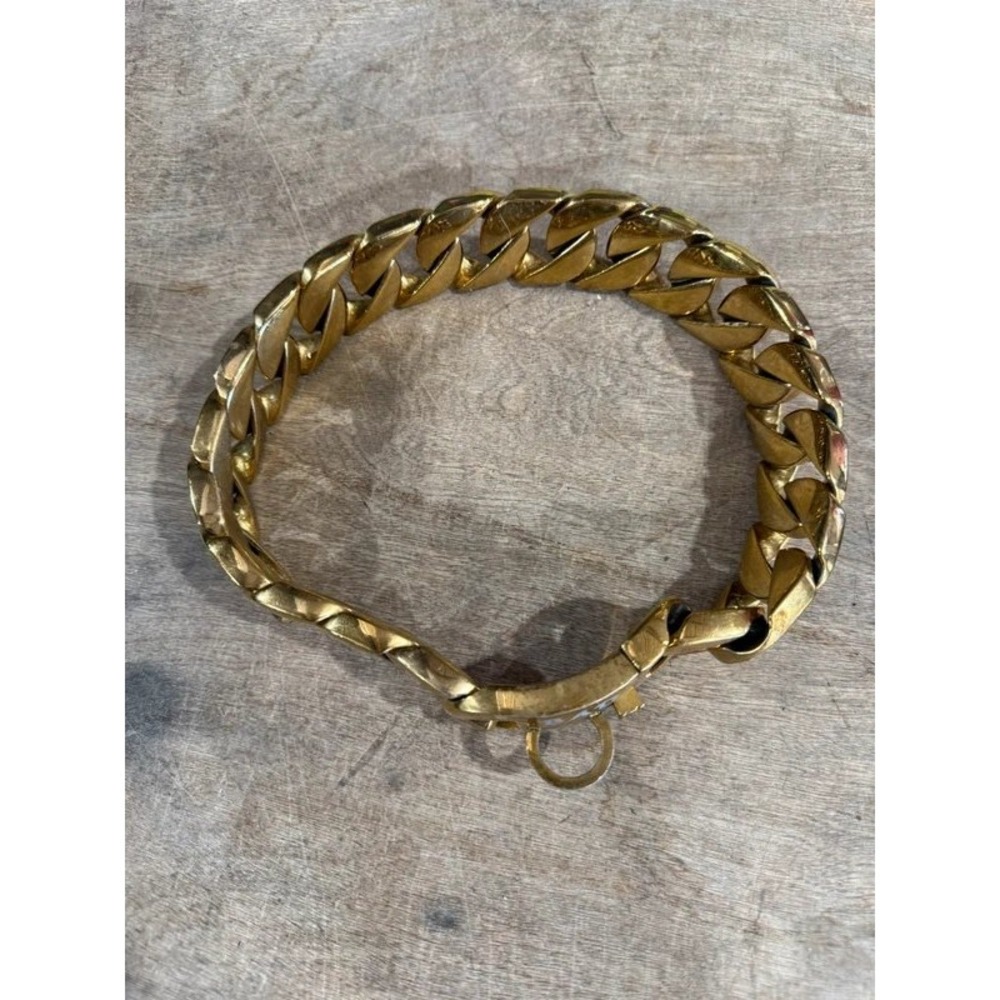 Gold Cuban Link Chain Dog Collar "Bad- MoFo"